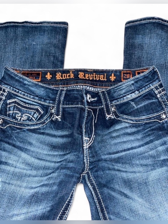 Rock Revival Denim - Rock Revival Women's Faded Blue Bootcut Jeans